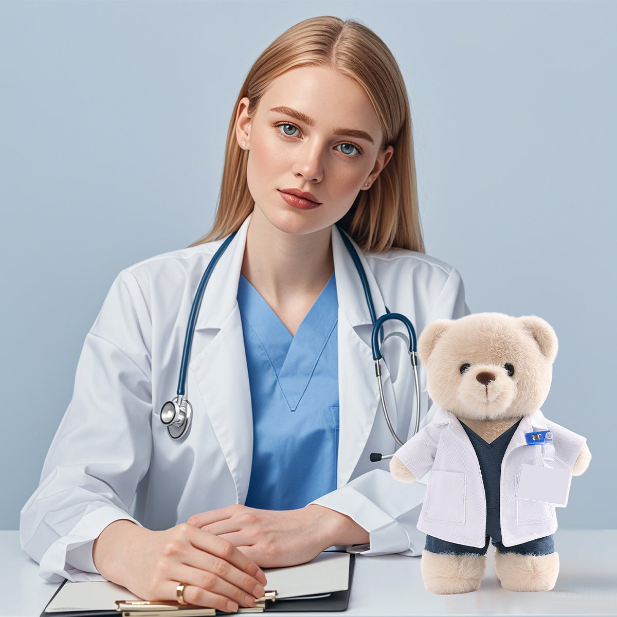 Profetoy Doctor Bear, Height 12 Inches, Perfect for Cuddling