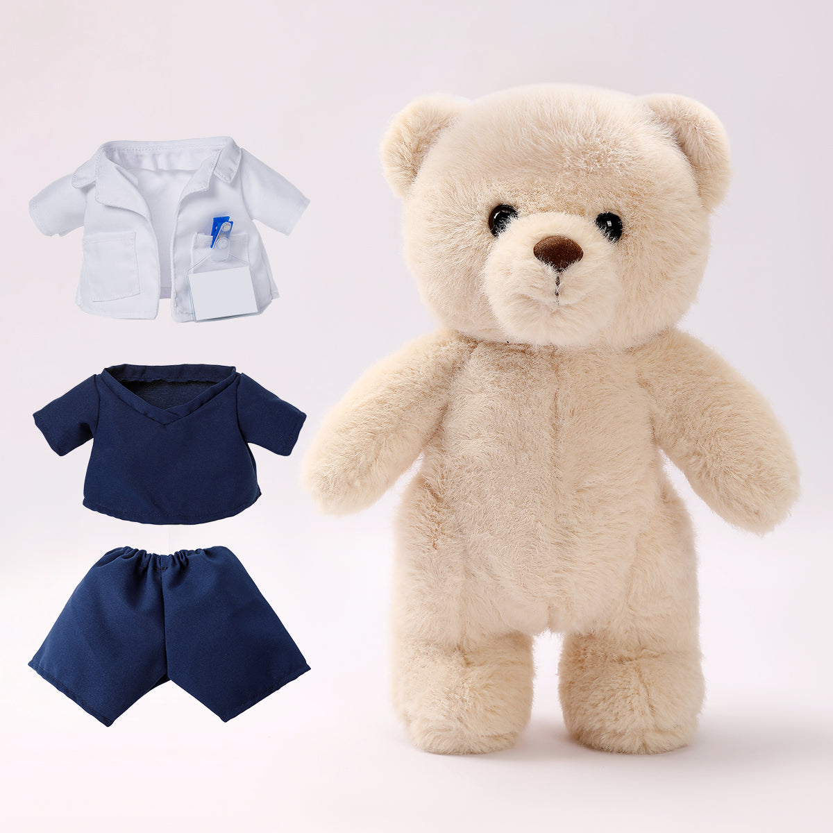 Profetoy Doctor Bear, Height 12 Inches, Perfect for Cuddling