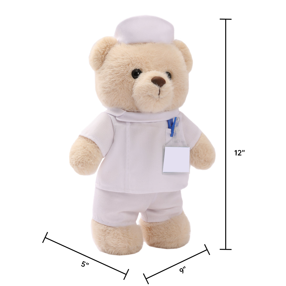 Profetoy Nurse Bear, Height 12 Inches, Perfect for Cuddling