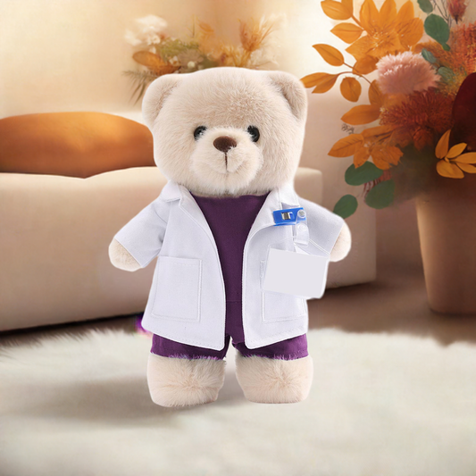 Profetoy Doctor Bear, Height 12 Inches, Perfect for Cuddling