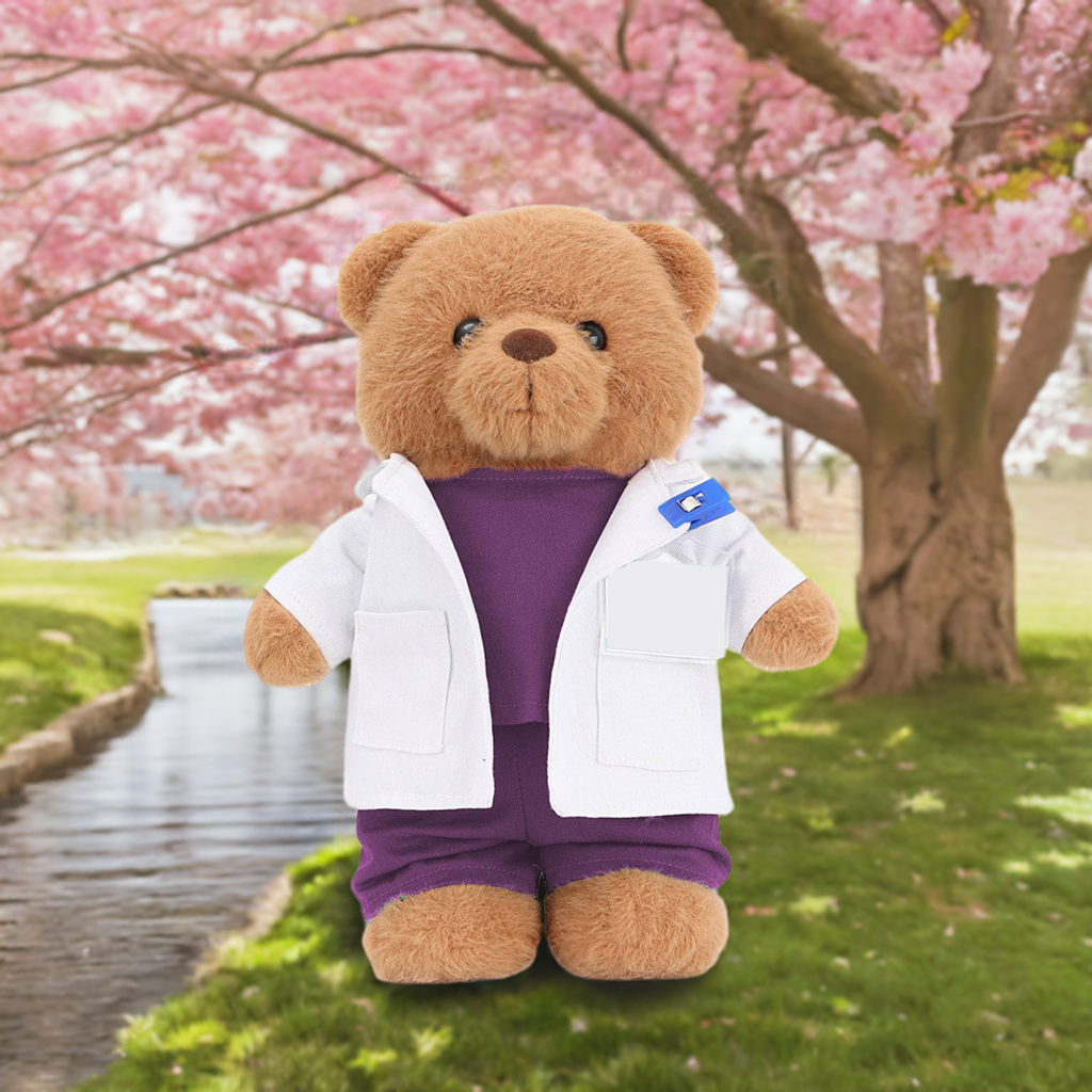 Profetoy Doctor Bear, Height 12 Inches, Perfect for Cuddling