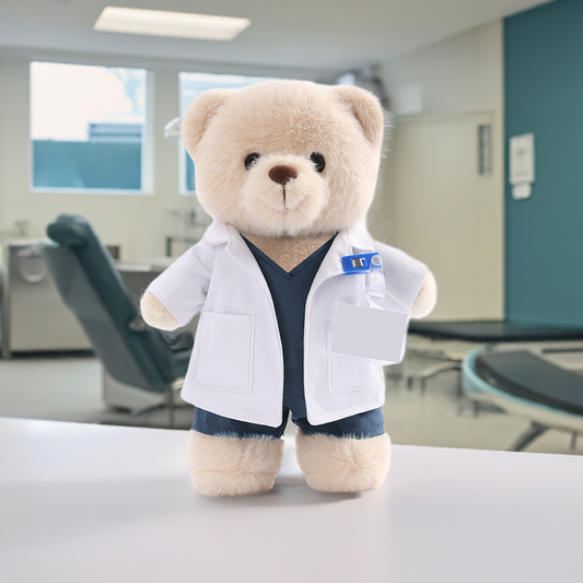 Profetoy Doctor Bear, Height 12 Inches, Perfect for Cuddling